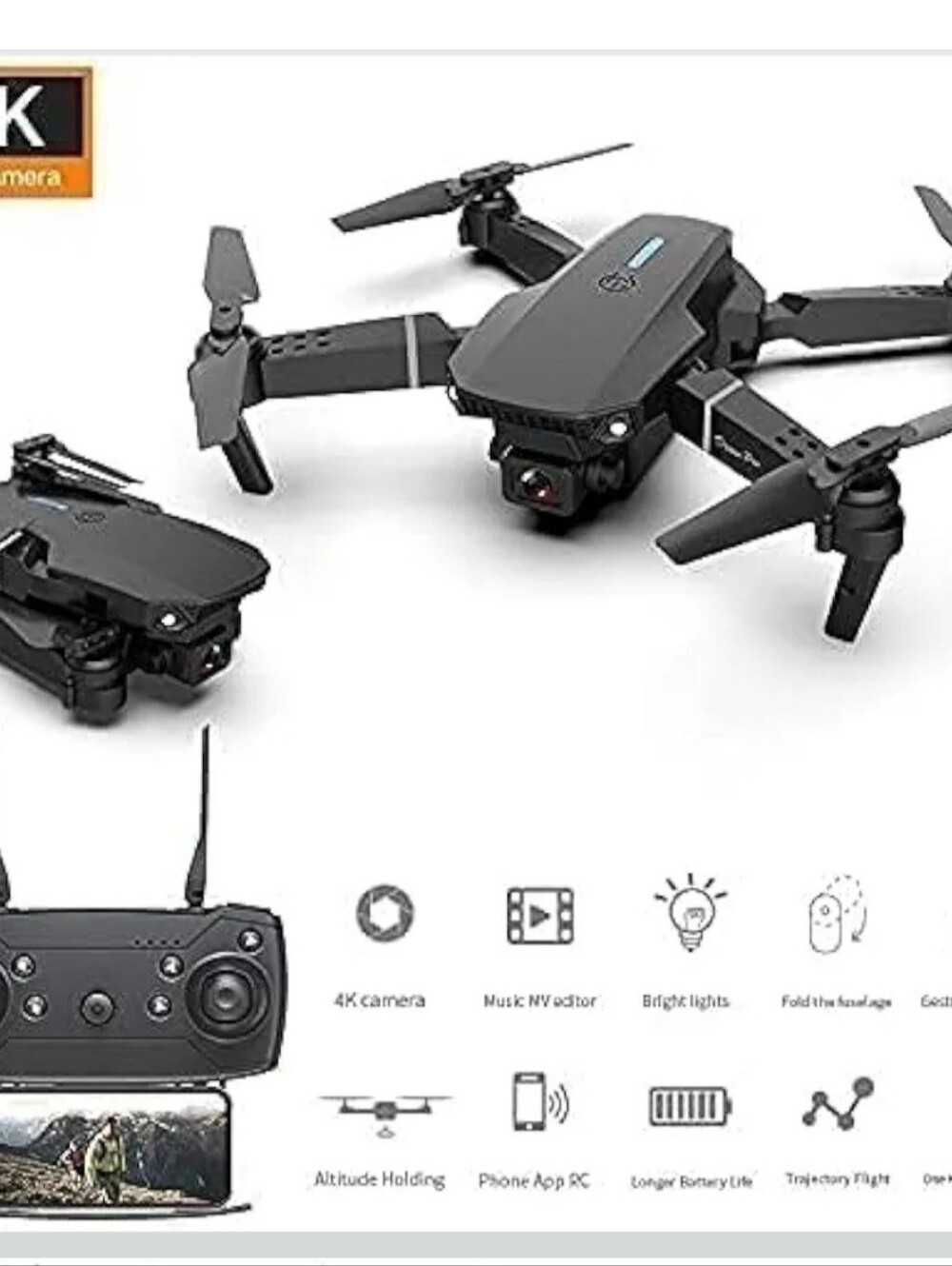 High Definition Aerial Drone - Black